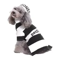 Pet Life Striped Retro Inmate Prisoner Uniform Dog Costume