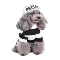 Pet Life Striped Retro Inmate Prisoner Uniform Dog Costume