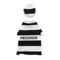 Pet Life Striped Retro Inmate Prisoner Uniform Dog Costume