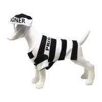 Pet Life Striped Retro Inmate Prisoner Uniform Dog Costumes