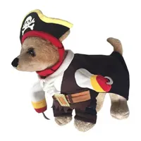 Pet Life Captain Snuggles' Pirate Uniform Dog Costumes