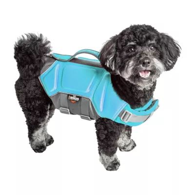 Dog Helios Tidal Guard' Multi-Point Strategically-Stitched Reflective Life Jacket Vest Harness