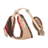 Pet Life Luxe 'Dapperbone' 2-In-1 Mesh Reversed Adjustable-Leash W/ Fashion Bowtie Dog Harnesses