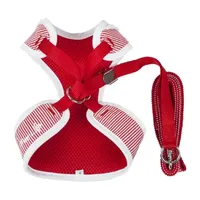 Pet Life Luxe 'Spawling' 2-In-1 Mesh Reversed Adjustable-Leash W/ Fashion Bowtie Dog Harnesses