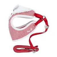 Pet Life Luxe 'Spawling' 2-In-1 Mesh Reversed Adjustable-Leash W/ Fashion Bowtie Dog Harnesses