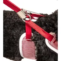 Pet Life Luxe 'Spawling' 2-In-1 Mesh Reversed Adjustable-Leash W/ Fashion Bowtie Dog Harnesses