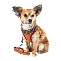 Pet Life Luxe 'Pawsh' 2-In-1 Mesh Reversed Adjustable-Leash W/ Fashion Bowtie Dog Harnesses