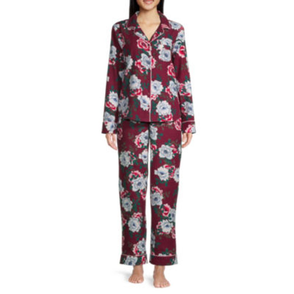 Claiborne Women's Plus Size Soft Flannel Pajama Set