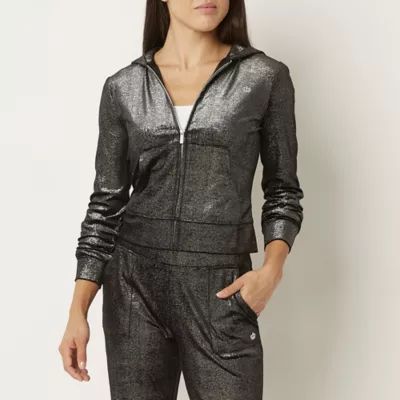 Juicy By Couture Womens Shine Velour Hoodie