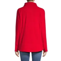 St. John's Bay Womens Funnel Neck Long Sleeve Sweatshirt