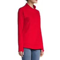 St. John's Bay Womens Funnel Neck Long Sleeve Sweatshirt