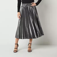 Worthington Womens Mid Rise Long Pleated Skirt