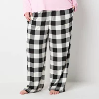 Sleep Chic Womens Plus Fleece Pajama Pants