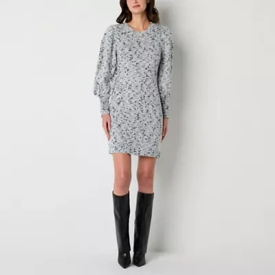 Melonie T Womens Long Sleeve Sweater Dress