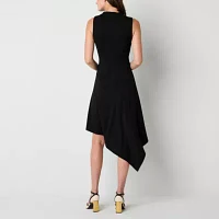 Robbie Bee Womens Sleeveless Midi Fit + Flare Dress