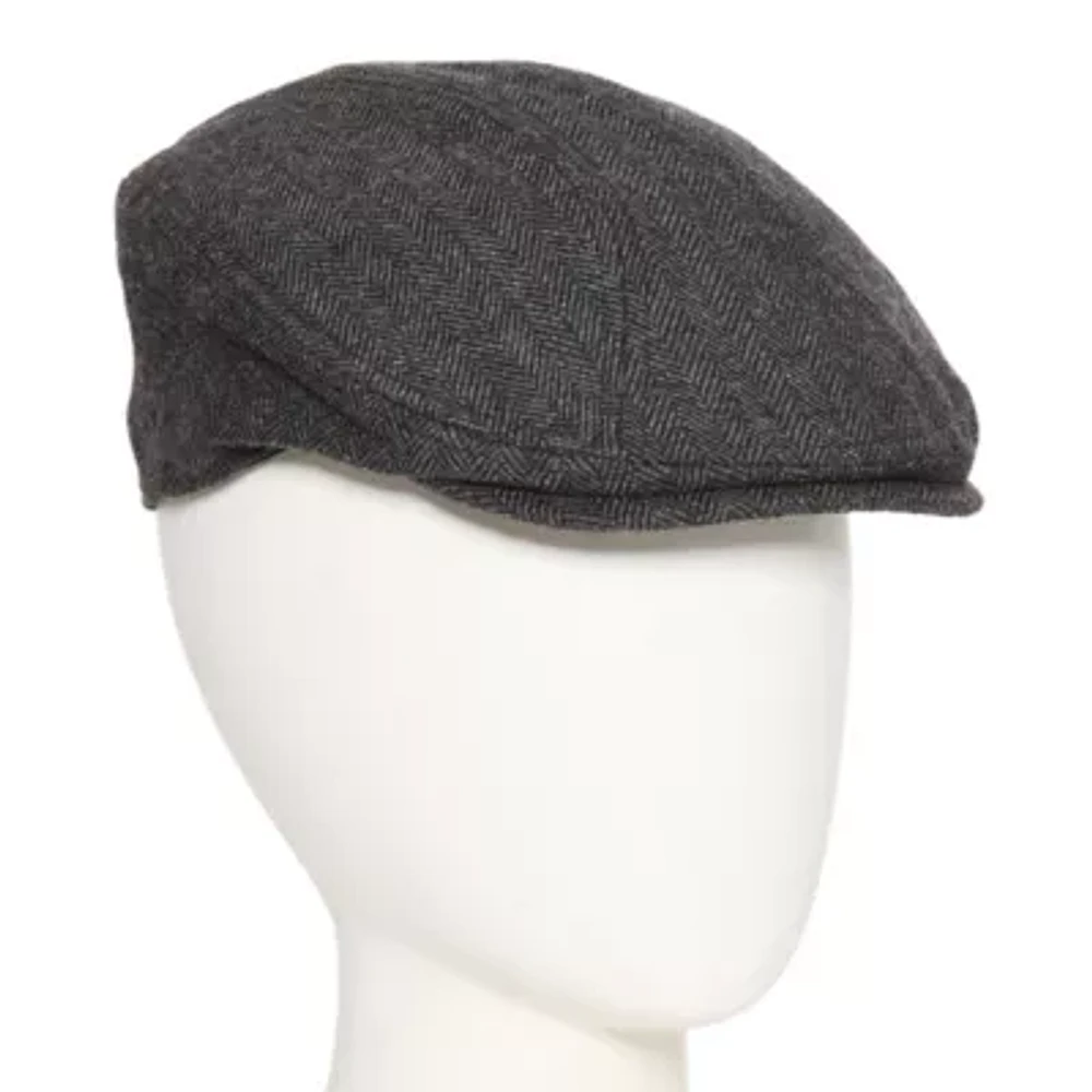 Stafford Herringbone Flat Mens Fedora