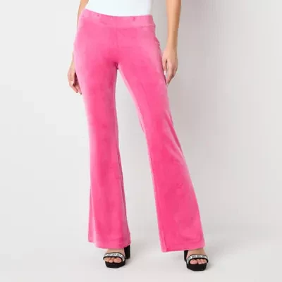 Juicy By Couture Womens Mid Rise Flare Track Pant-Juniors