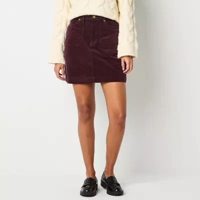 a.n.a Womens Corduroy Mini High Rise Skirt