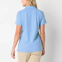 St. John's Bay Womens Short Sleeve Polo Shirt