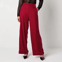 Worthington Womens Mid Rise Wide Leg Palazzo Pant