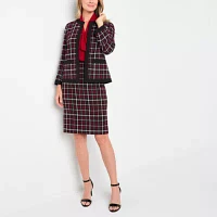 Black Label by Evan-Picone Plaid Suit Jacket