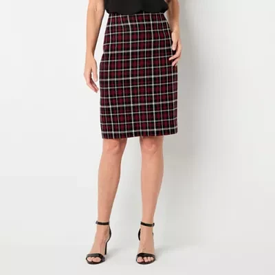 Black Label by Evan-Picone Plaid Womens Suit Skirt