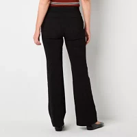 Liz Claiborne-Tall Lisa Womens Mid Rise Flare Pull-On Pants