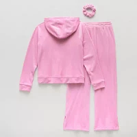 Xersion Ribbed Velour Little & Big Girls 3-pc. Pant Set