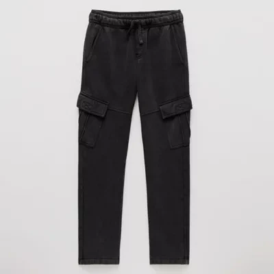 Thereabouts Little & Big Boys Fleece Straight Cargo Pant