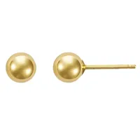 18K Yellow Gold 6mm Ball Stud Earring