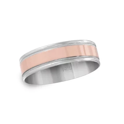 Mens 6MM 14K Gold Wedding Band