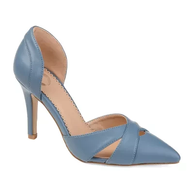 Journee Collection Womens Dora Pointed Toe Block Heel Pumps
