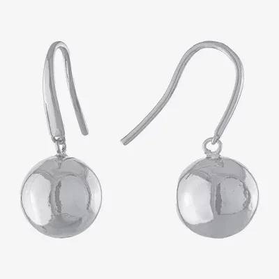 Pure Silver Over Brass Drop Earrings