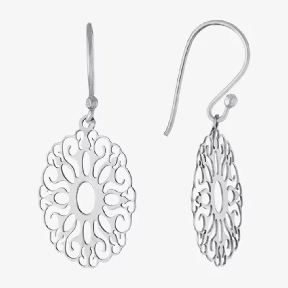 Silver Treasures Sterling Silver Drop Earrings