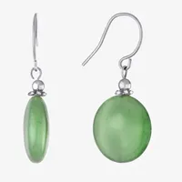 Silver Treasures Genuine Stone Sterling Drop Earrings