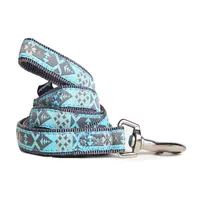 Touchdog Shape Patterned' Tough Stitched Embroidered Collar Dog Leash