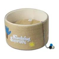 Touchcat Claw-Ver Nest' Rounded Scratching W/ Teaser Toy Pet Beds