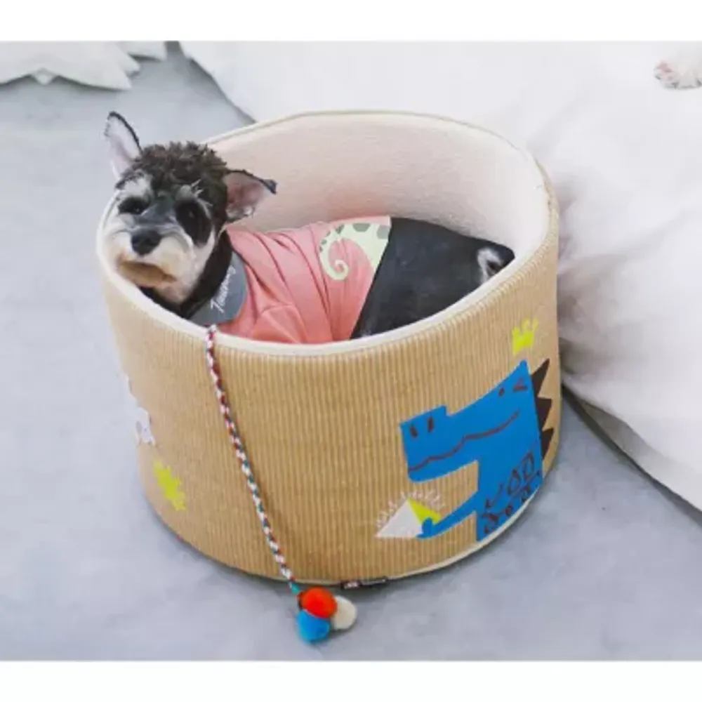Touchcat Claw-Ver Nest' Rounded Scratching W/ Teaser Toy Pet Beds