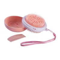 Pet Life Brave 3-In-1 Travel Pocketed Dual Grooming Brush And Comb Dog Pet Combs