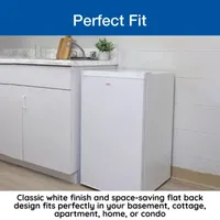 Compact Upright Freezer- 3.1 cu ft (88L)- White- Frost-Free- Flat Back