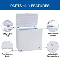 Koolatron Large Chest Freezer 7.0 cu ft (195L) White- Manual Defrost