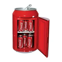 Coca-Cola 12 Can Portable Mini Fridge- 10L (10.6 qt) Cooler- AC/DC- Red