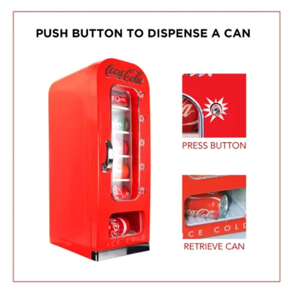 Coca-Cola Retro Vending Machine 10 Can Mini Fridge- Red- AC/DC