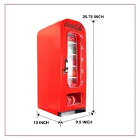 Coca-Cola Retro Vending Machine 10 Can Mini Fridge- Red- AC/DC