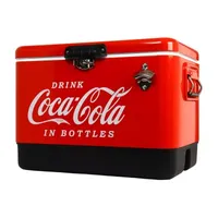 Coca-Cola Ice Chest Cooler with Bottle Opener- 51L (54 qt)- 85 Cans