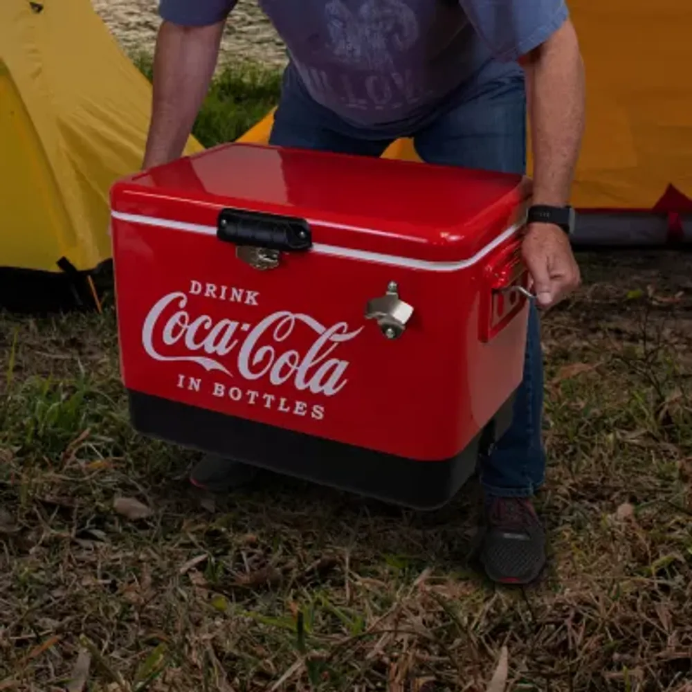 Coca-Cola Ice Chest Cooler with Bottle Opener- 51L (54 qt)- 85 Cans
