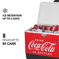 Coca-Cola Ice Chest Cooler with Bottle Opener- 51L (54 qt)- 85 Cans