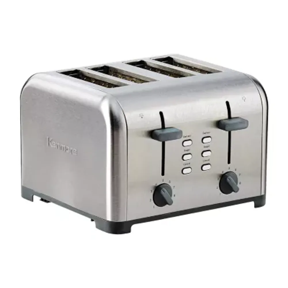 Kenmore 4-Slice Stainless Steel Toaster- Dual Controls- Wide Slot