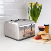 Kenmore 4-Slice Stainless Steel Toaster- Dual Controls- Wide Slot