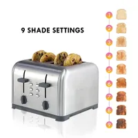 Kenmore 4-Slice Stainless Steel Toaster- Dual Controls- Wide Slot